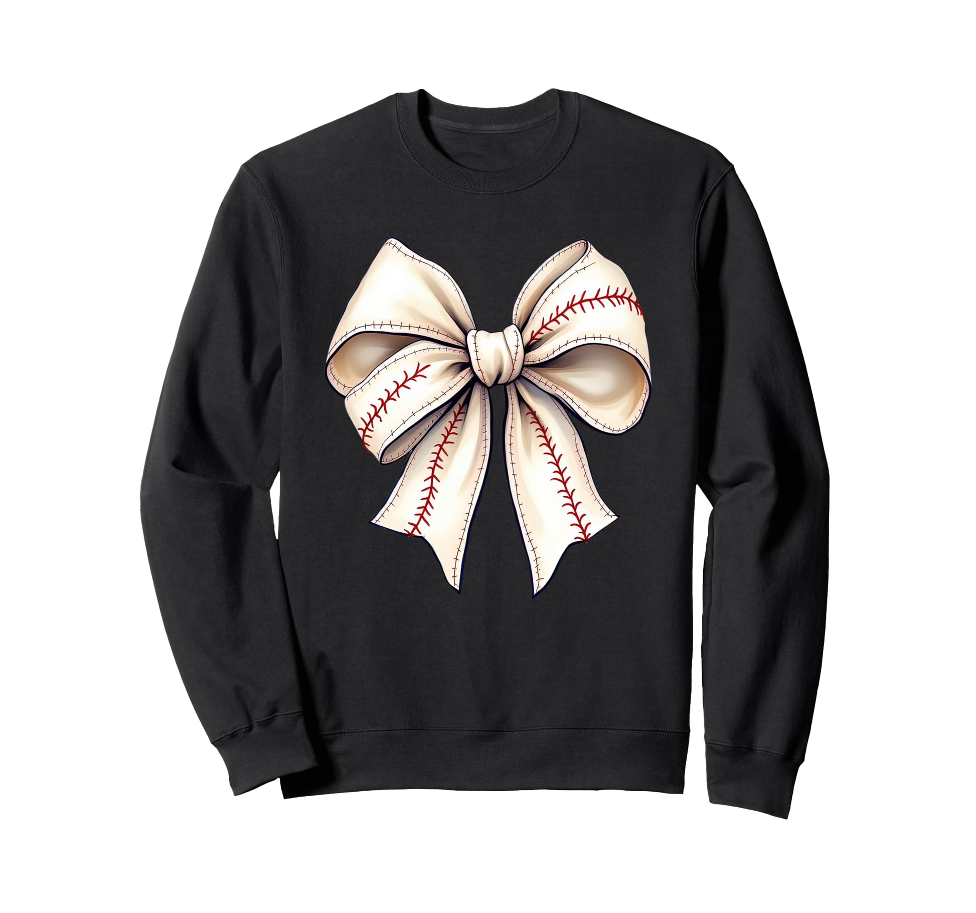 Baseball Coquette Bow Mom Sweatshirt - Fun Novelty Design Men Women - T-Shirt, Sweatshirt, Hoodie