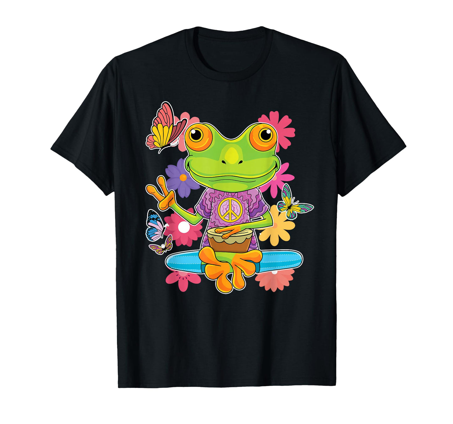 Peace Hand Sign Hippie Trippy T-Shirt - Minimalist Print Men Women - T-Shirt, Sweatshirt, Hoodie
