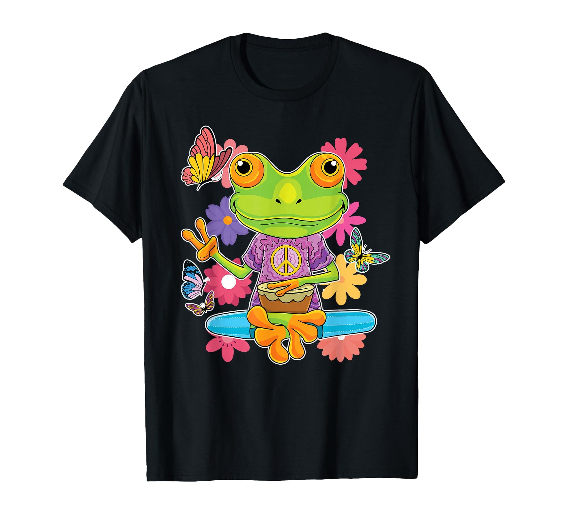 Peace Hand Sign Hippie Trippy T-Shirt - Minimalist Print Men Women - T-Shirt, Sweatshirt, Hoodie