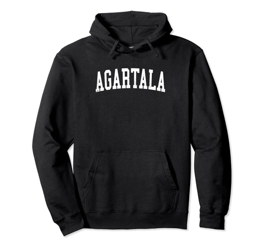 Agartala India Distressed White Hoodie - Fun Novelty Design Men Women - T-Shirt, Sweatshirt, Hoodie