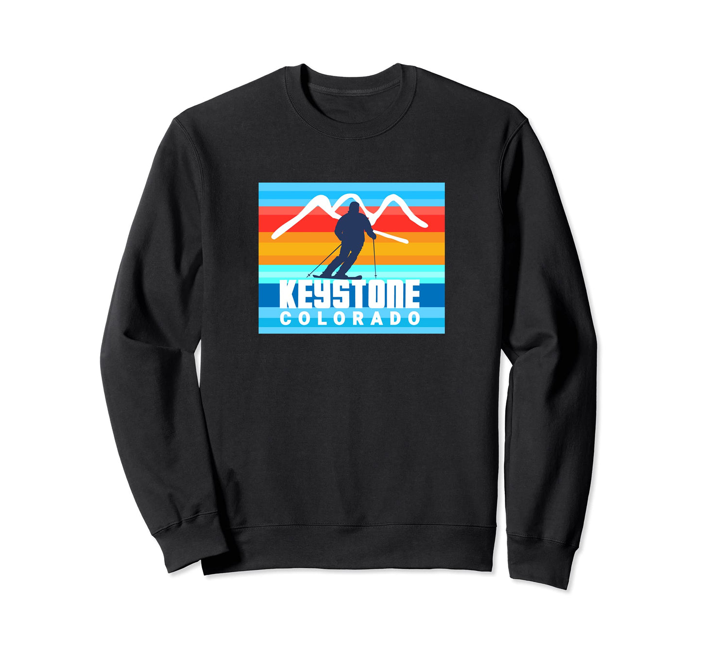 Ski Keystone Colorado Striped Skiwear Sweatshirt - Streetwear Style Unisex - T-Shirt, Sweatshirt, Hoodie
