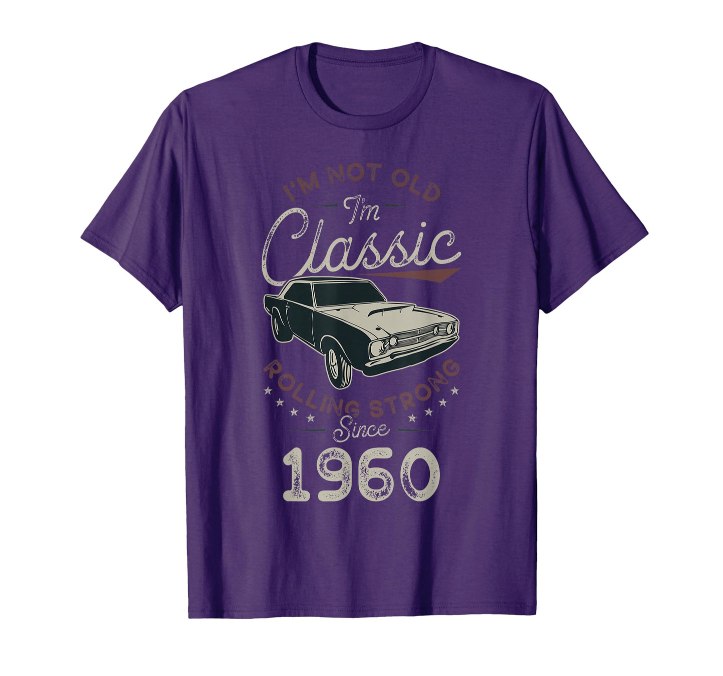 Birthday 66 Years Old Born 1960 Car T-Shirt - Fun Novelty Design Unisex - T-Shirt, Sweatshirt, Hoodie