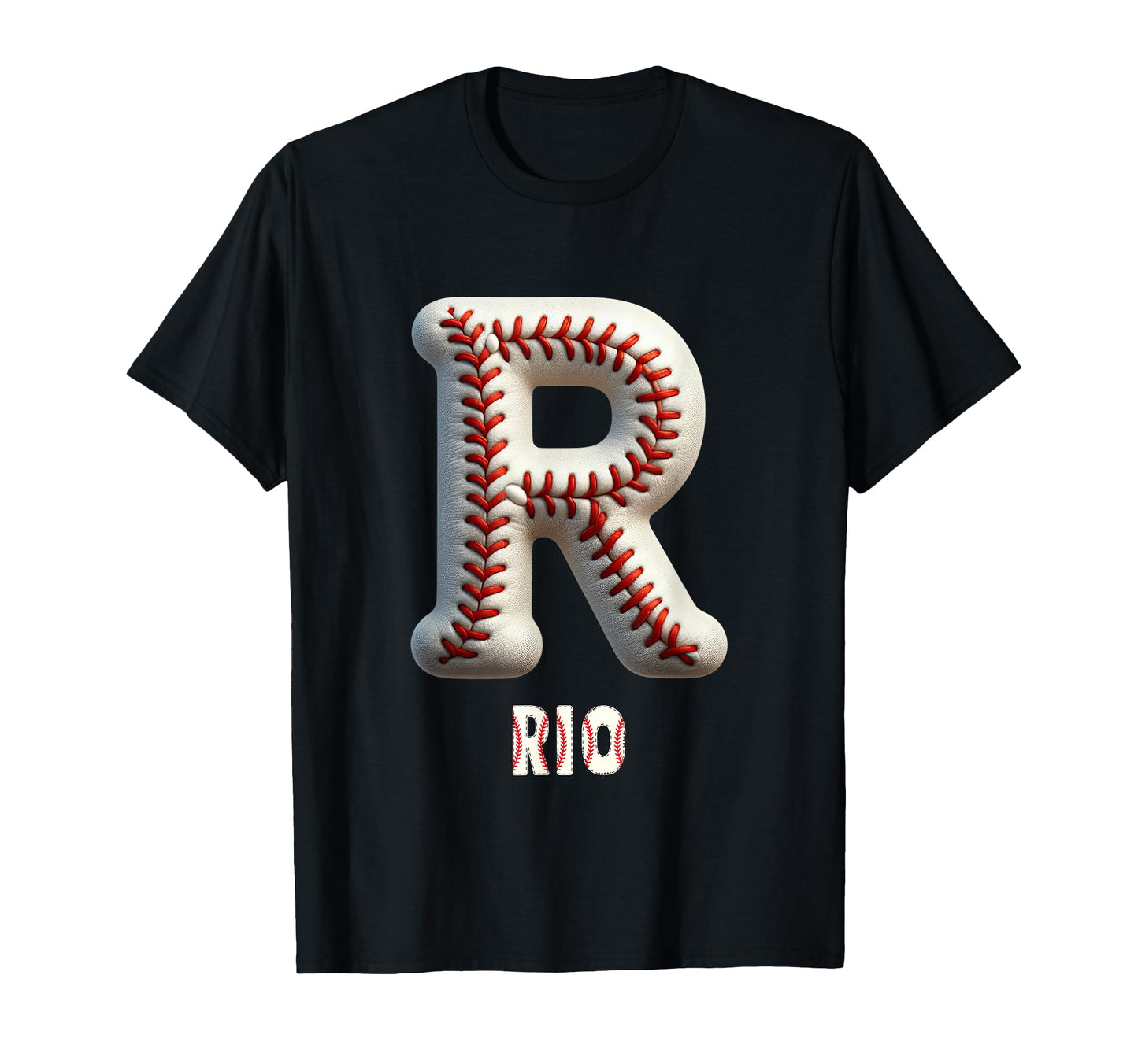 Baseball Home Run Lou Initial Letter Name T-Shirt - Custom Art Print Unisex - T-Shirt, Sweatshirt, Hoodie
