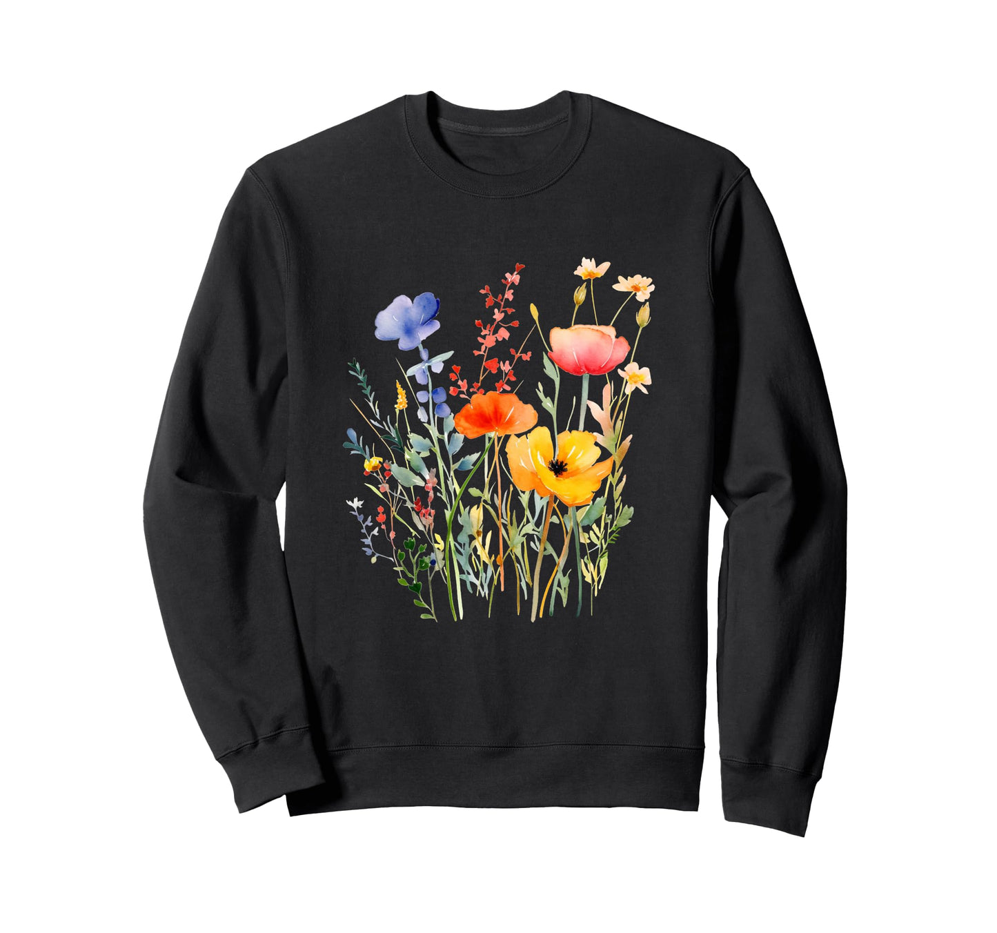 Flowers Wildflower Floral Gardening Sweatshirt - Custom Art Print Unisex - T-Shirt, Sweatshirt, Hoodie