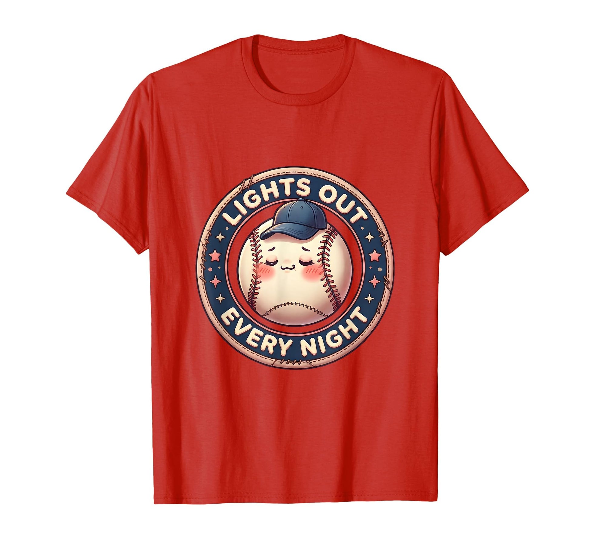 Lights Out Every Night Baseball T-Shirt - Graphic Print Unisex - T-Shirt, Sweatshirt, Hoodie