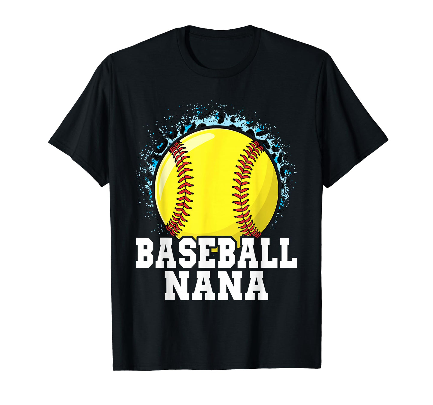 Baseball Nana Leopard Mothers Day T-Shirt - Custom Art Print Men Women - T-Shirt, Sweatshirt, Hoodie