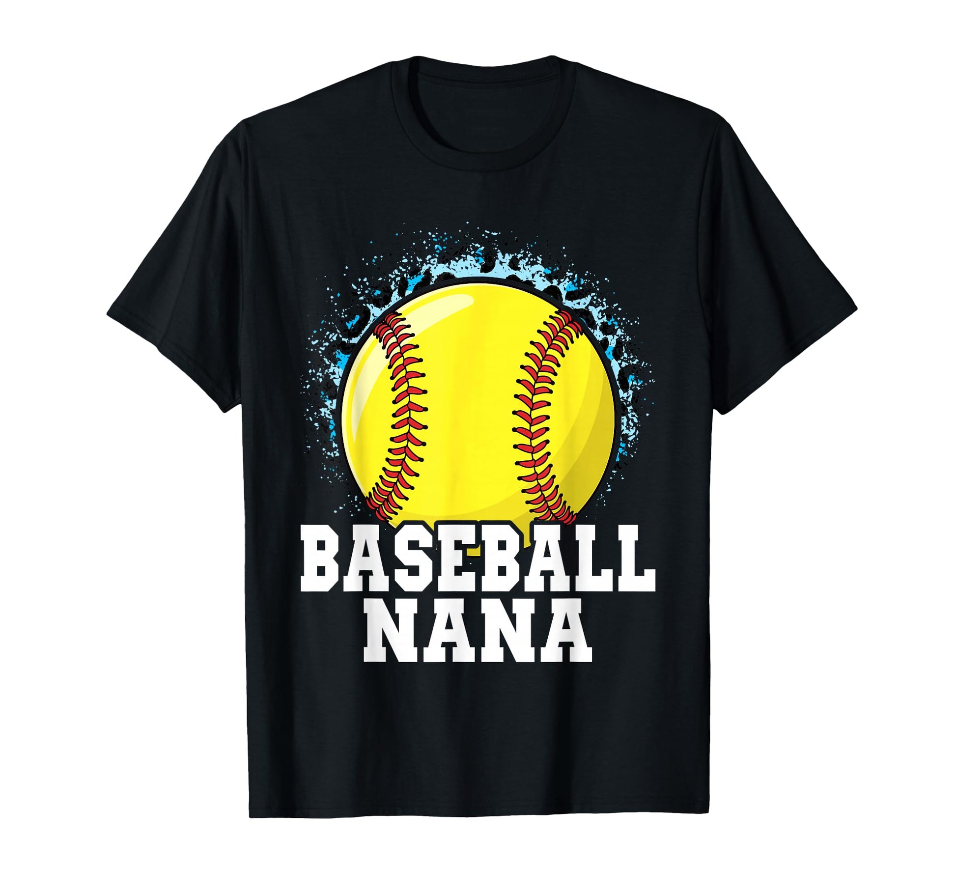 Baseball Nana Leopard Mothers Day T-Shirt - Custom Art Print Men Women - T-Shirt, Sweatshirt, Hoodie