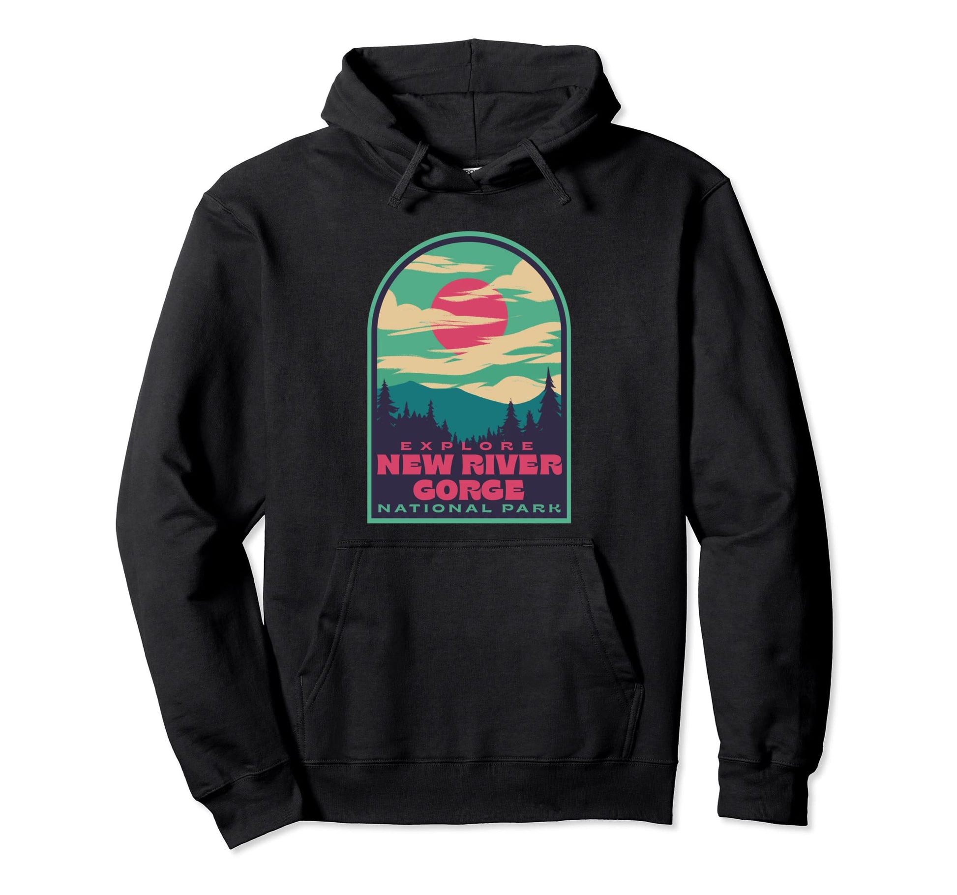 New River Gorge National Park Sunset Hoodie - Unique Graphic Unisex - T-Shirt, Sweatshirt, Hoodie