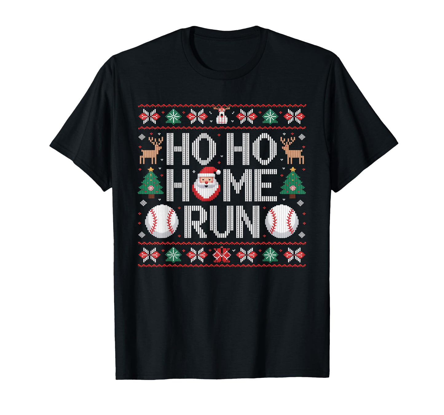 Ho Ho Home Run Baseball T-Shirt - Novelty Apparel for Adults - T-Shirt, Sweatshirt, Hoodie