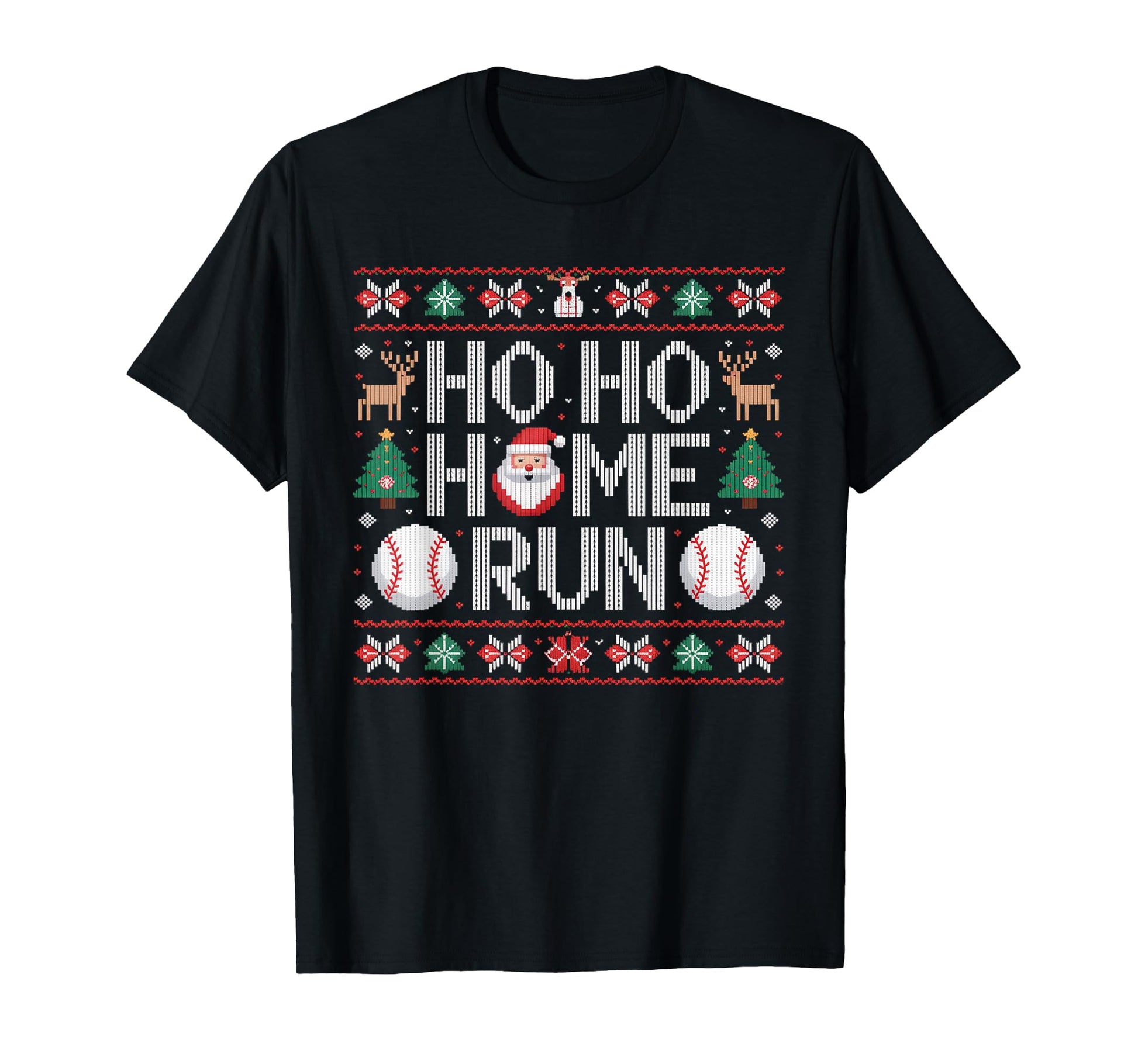 Ho Ho Home Run Baseball T-Shirt - Novelty Apparel for Adults - T-Shirt, Sweatshirt, Hoodie