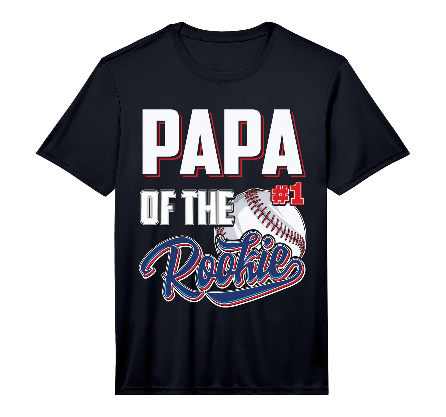 Papa Rookie 1 Years Old Team 1St T-Shirt - Casual Everyday Wear for Adults - T-Shirt, Sweatshirt, Hoodie