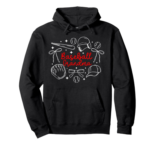Baseball Grandma Coquette Grandma Hoodie - Fun Novelty Design Unisex - T-Shirt, Sweatshirt, Hoodie