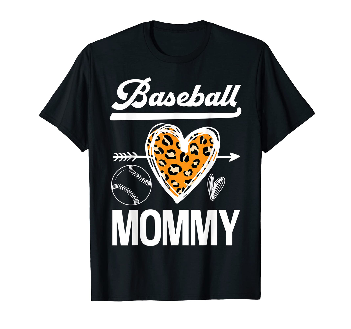 Baseball Mommy Leopard Baseball Sport T-Shirt - Unique Graphic for Adults - T-Shirt, Sweatshirt, Hoodie