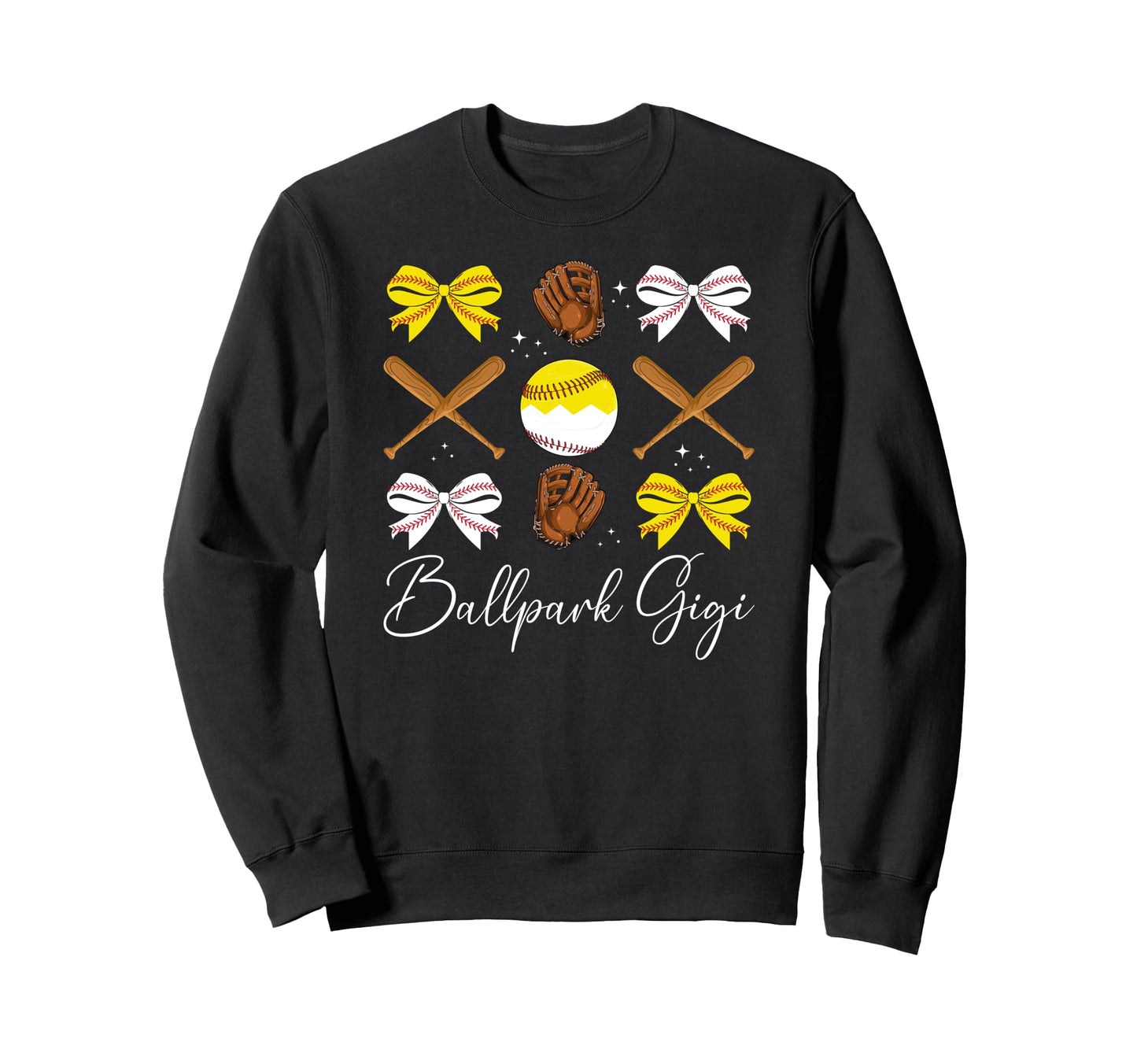 Ballpark Gigi Coquette Softball Sweatshirt - Graphic Print for Adults - T-Shirt, Sweatshirt, Hoodie