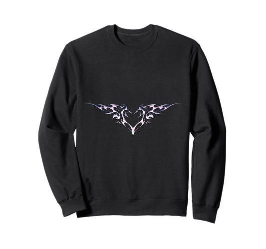 Alt Aesthetic Heart Tribal Heart Sweatshirt - Graphic Print for Adults - T-Shirt, Sweatshirt, Hoodie