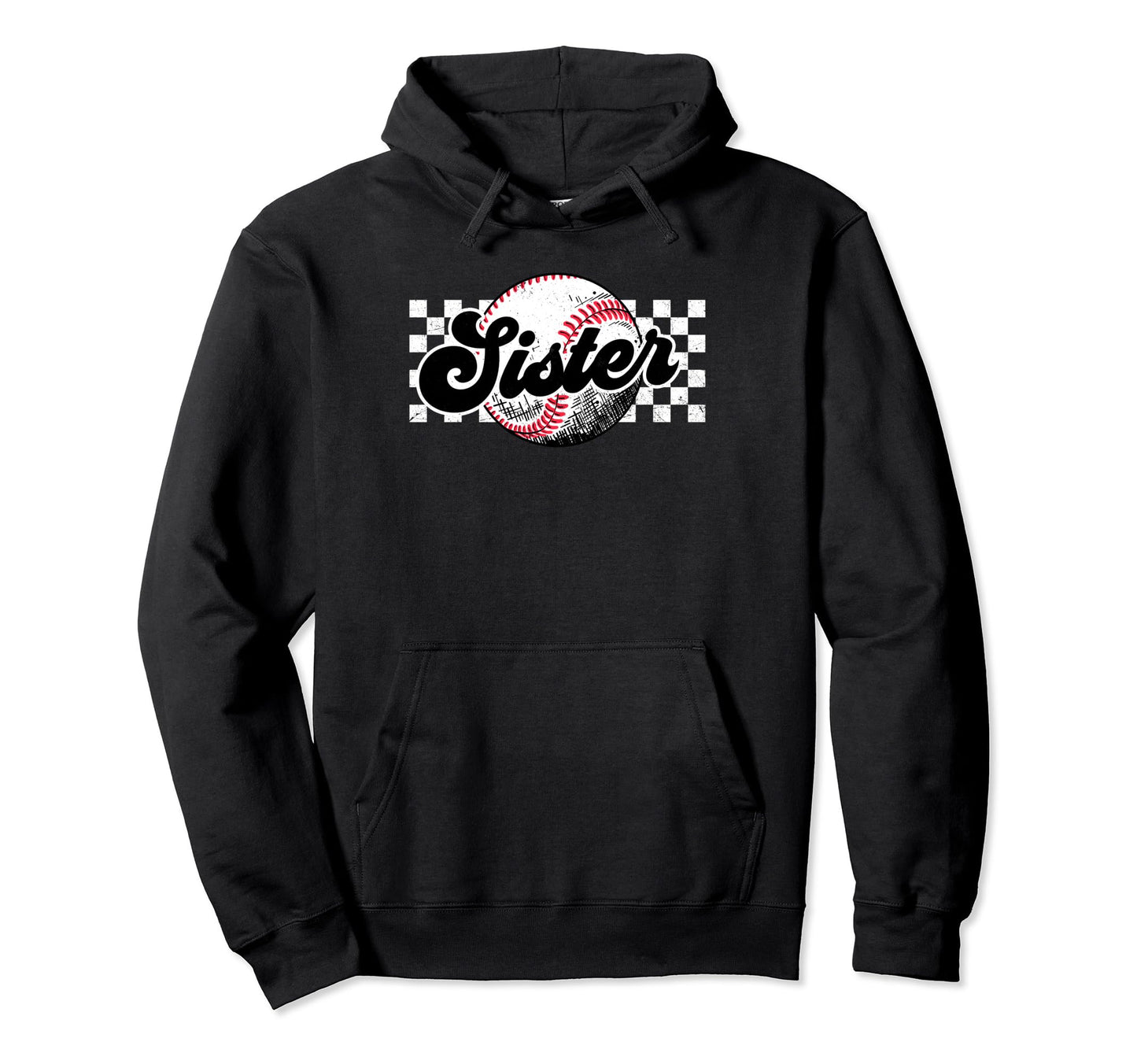 Baseball Sister T Ball Little Sister Hoodie - Custom Art Print Unisex - T-Shirt, Sweatshirt, Hoodie