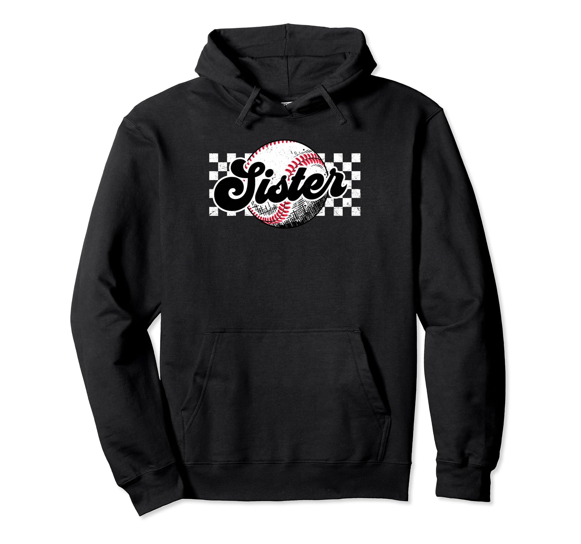 Baseball Sister T Ball Little Sister Hoodie - Custom Art Print Unisex - T-Shirt, Sweatshirt, Hoodie