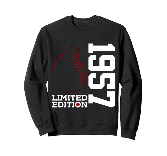 69Th Birthday Baseball 1957 Sweatshirt - Custom Art Print for Adults - T-Shirt, Sweatshirt, Hoodie