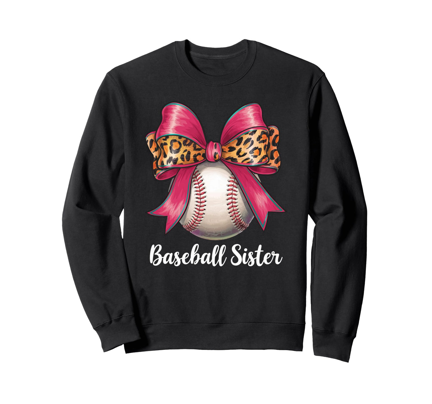 Baseball Sister Coquette Bow Baseball Sweatshirt - Streetwear Style Unisex - T-Shirt, Sweatshirt, Hoodie