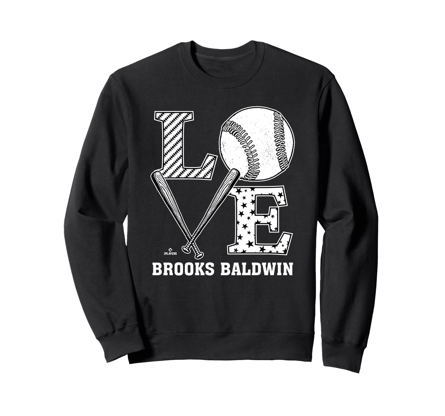 Distressed Baseball Love Brooks Sweatshirt - Aesthetic Graphic Men Women - T-Shirt, Sweatshirt, Hoodie