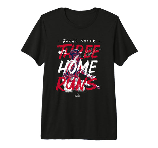 3 Home Runs Mlbpa Jorge Soler T-Shirt - Minimalist Print for Adults - T-Shirt, Sweatshirt, Hoodie