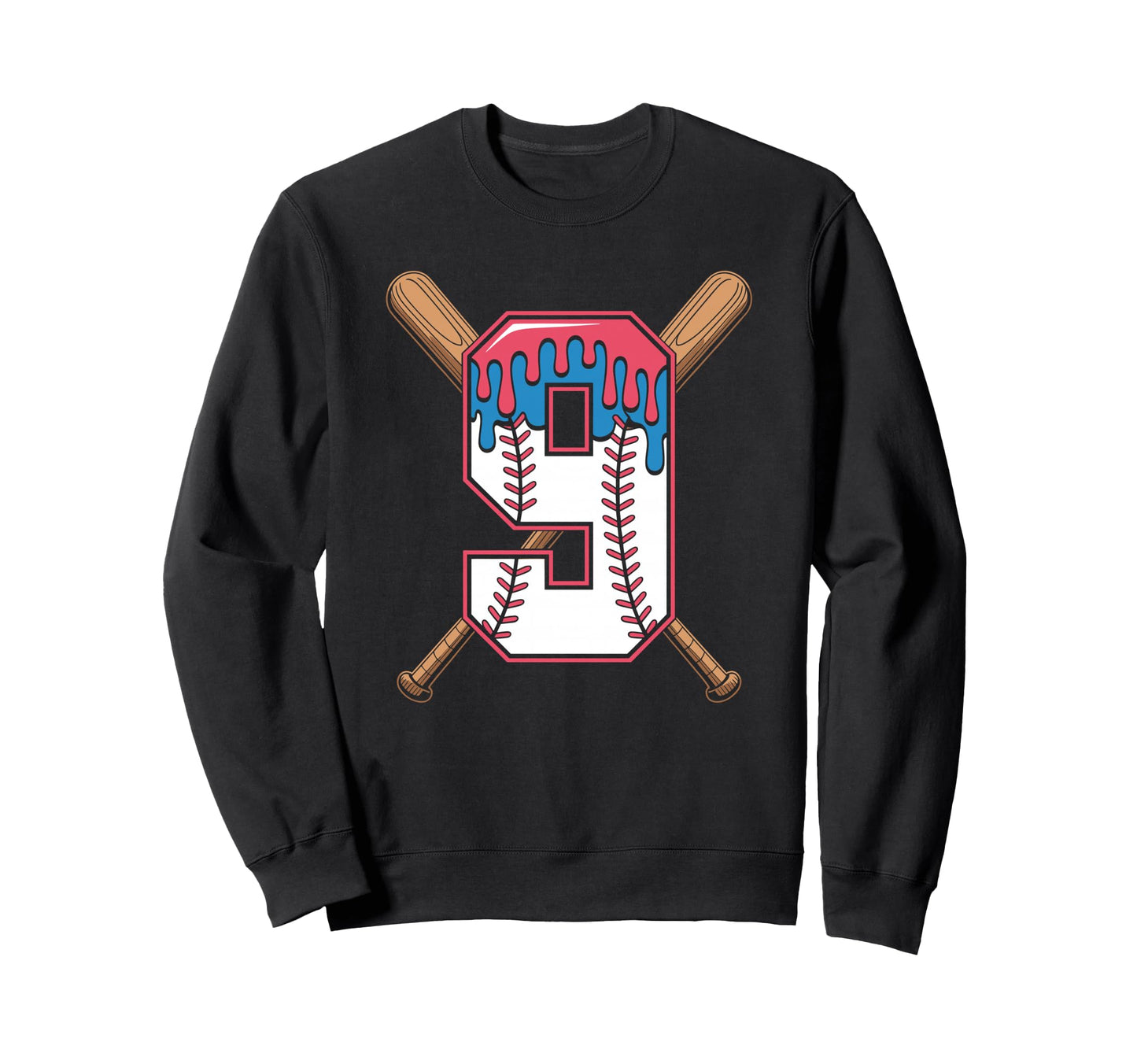 Ice Cream Baseball Drip Memorable Sweatshirt - Trendy Graphic Men Women - T-Shirt, Sweatshirt, Hoodie
