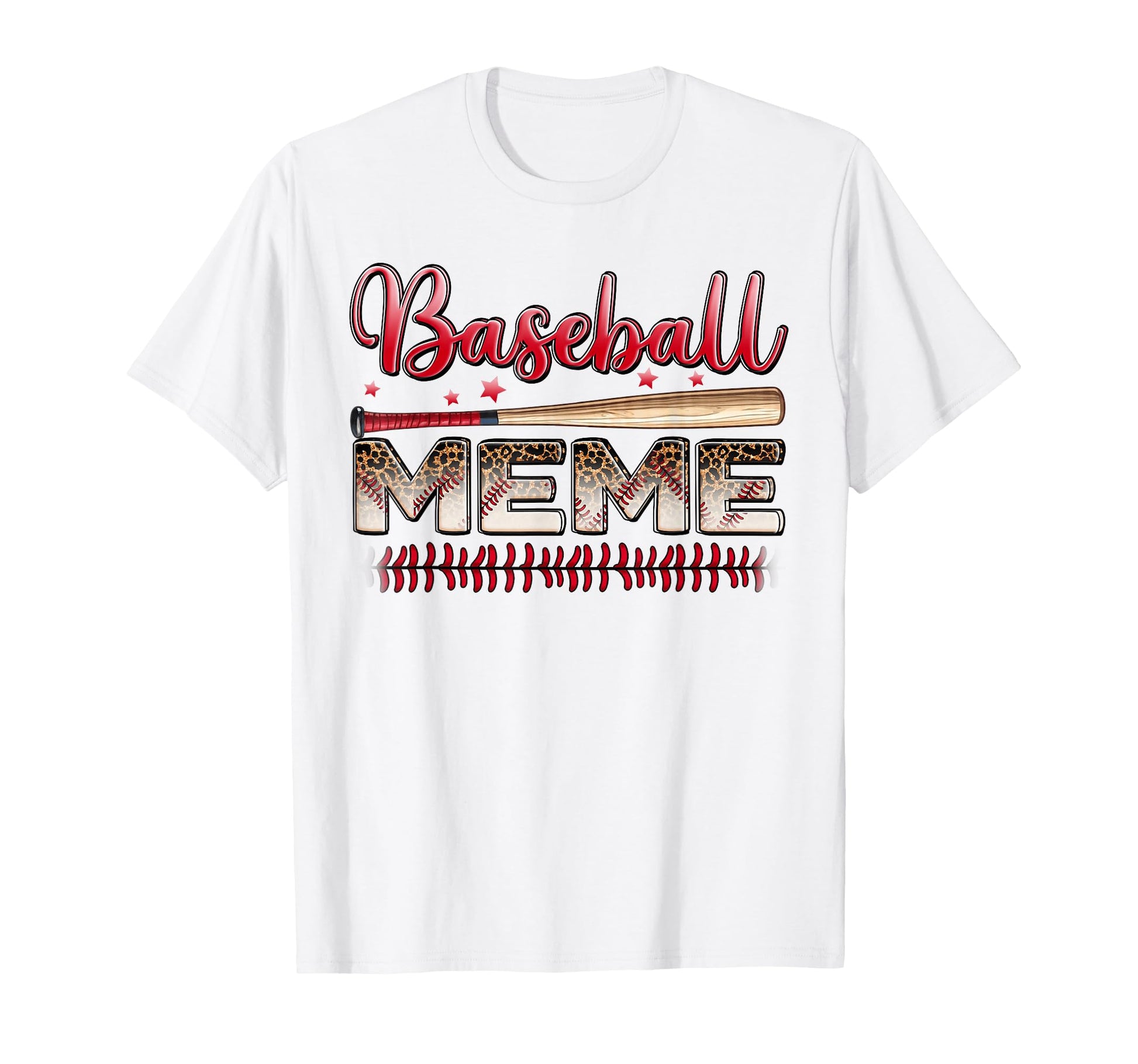 Baseball Meme Funny Leopard Baseball T-Shirt - Custom Art Print Unisex - T-Shirt, Sweatshirt, Hoodie