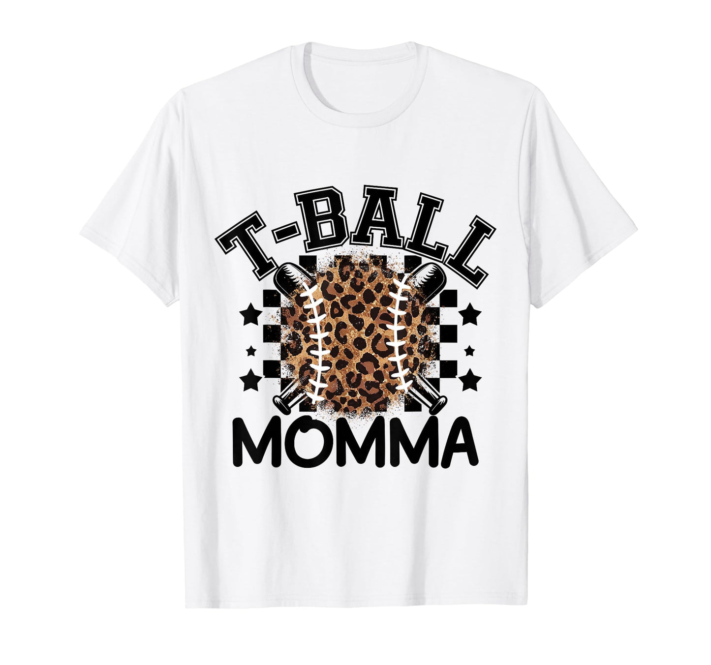 T Ball Teeball Momma Leopard Cheetah T-Shirt - Minimalist Print Men Women - T-Shirt, Sweatshirt, Hoodie
