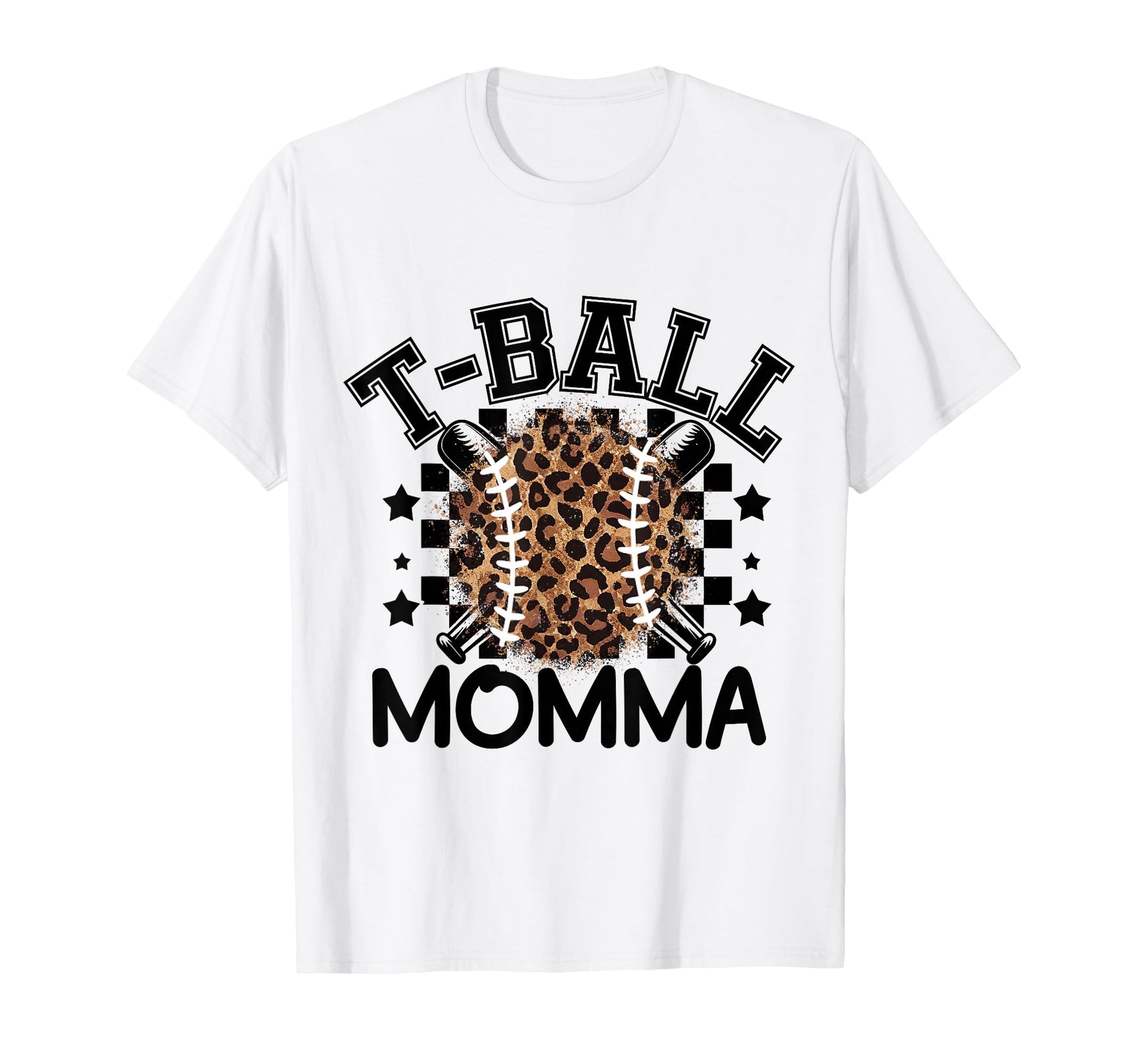T Ball Teeball Momma Leopard Cheetah T-Shirt - Minimalist Print Men Women - T-Shirt, Sweatshirt, Hoodie