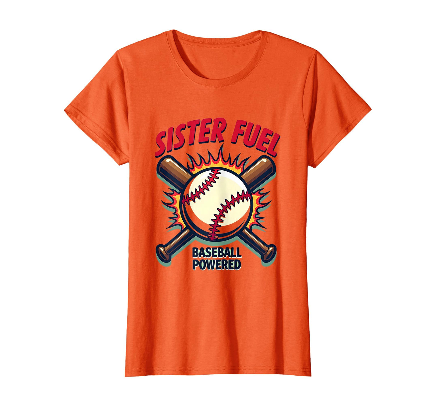 Sister Fuel Baseball Powered Sports T-Shirt - Minimalist Print Men Women - T-Shirt, Sweatshirt, Hoodie