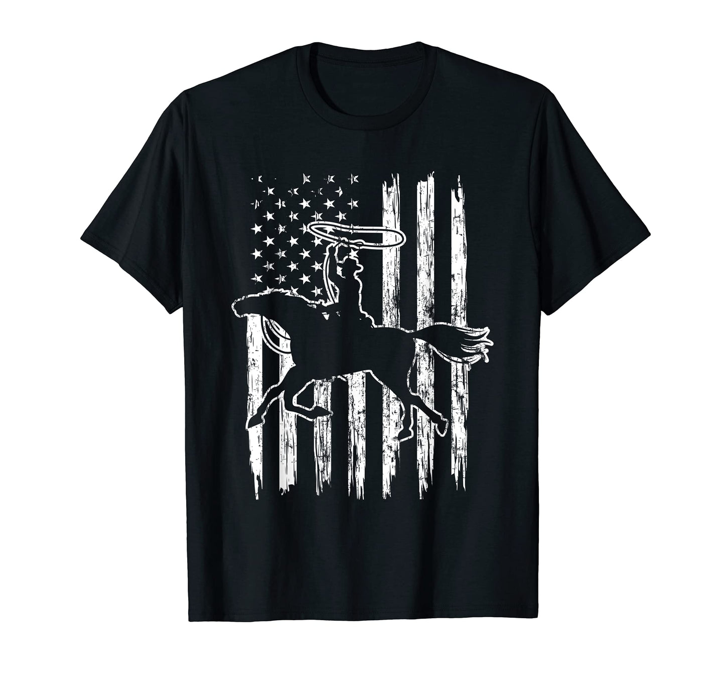Cowboy Rodeo American Flag Western T-Shirt - Streetwear Style for Adults - T-Shirt, Sweatshirt, Hoodie