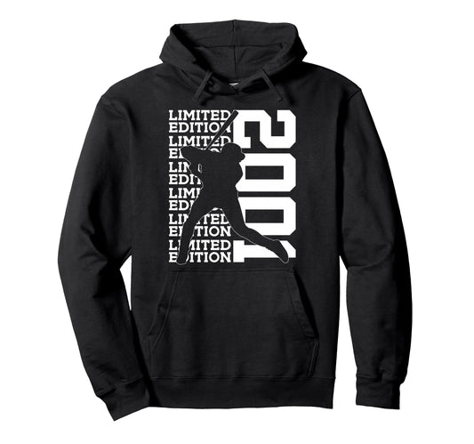 2001 Baseball 25Th Birthday Hoodie - Novelty Apparel for Adults - T-Shirt, Sweatshirt, Hoodie