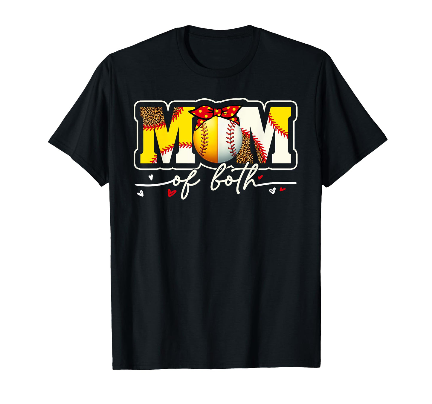 Mom Both Leopard Game Day T-Shirt - Casual Everyday Wear for Adults - T-Shirt, Sweatshirt, Hoodie