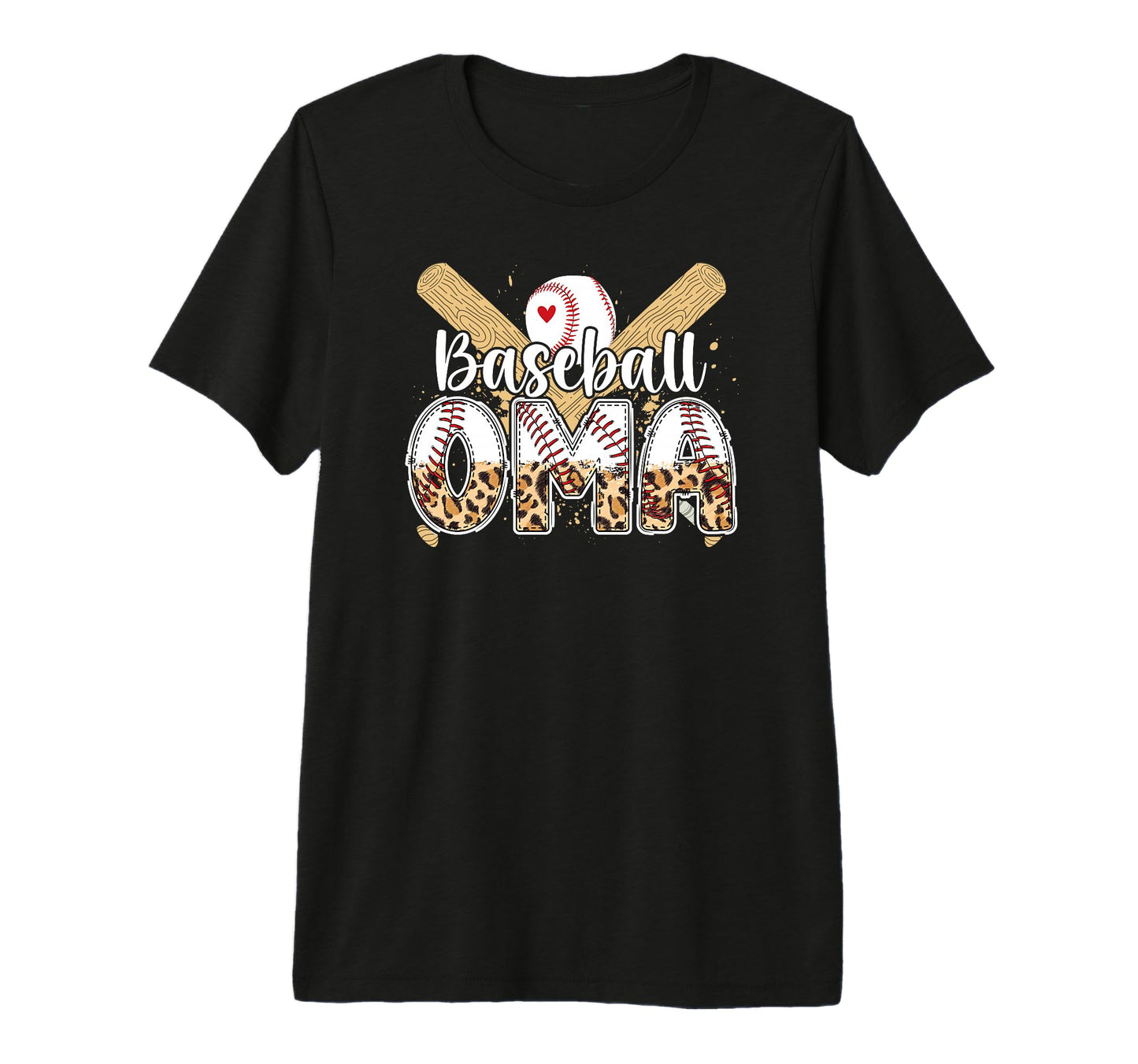 Baseball Oma Leopard Oma Baseball Player T-Shirt - Streetwear Style Unisex - T-Shirt, Sweatshirt, Hoodie