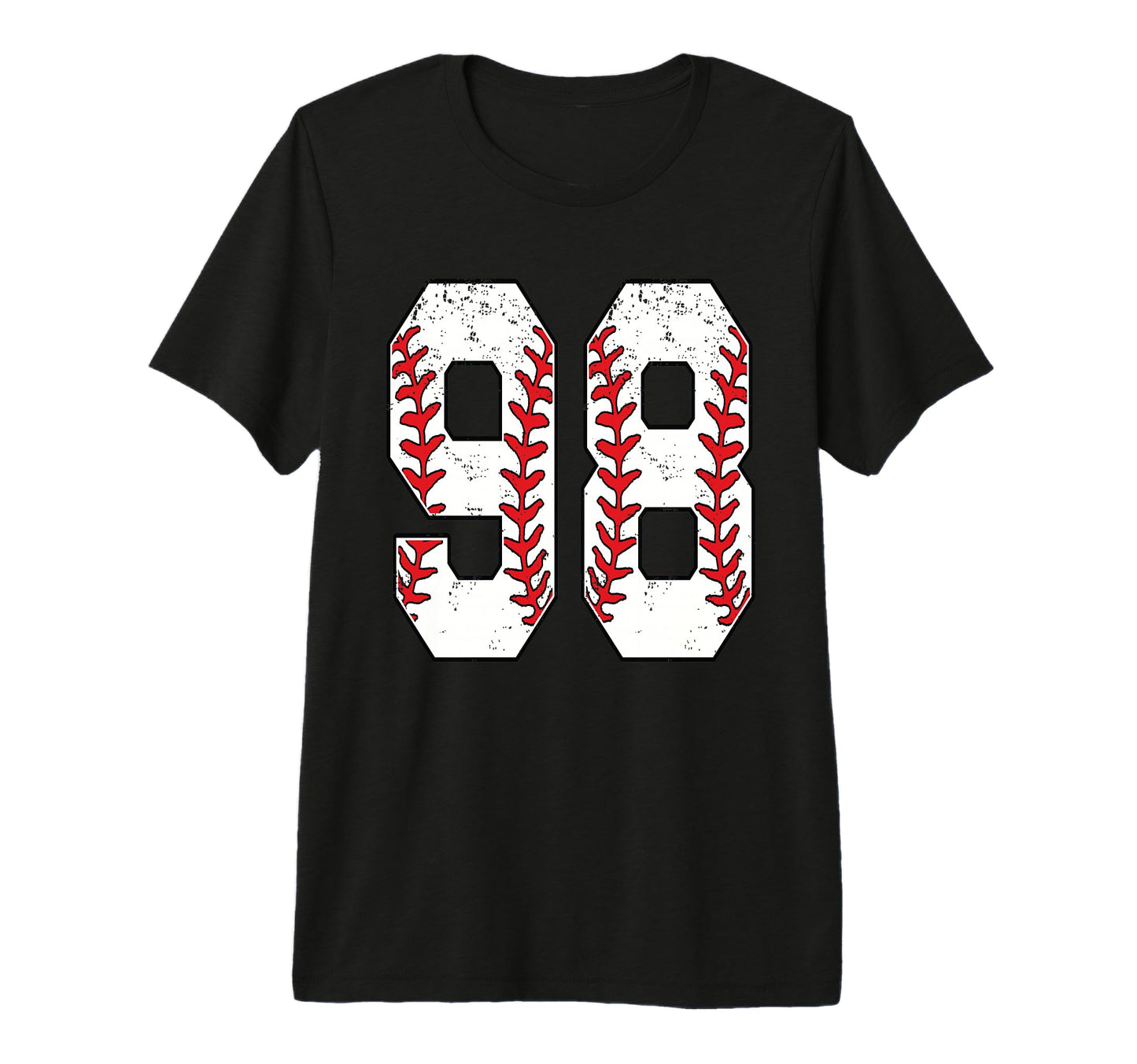 Number 98 Baseball 98 Jersey Number T-Shirt - Novelty Apparel Unisex - T-Shirt, Sweatshirt, Hoodie