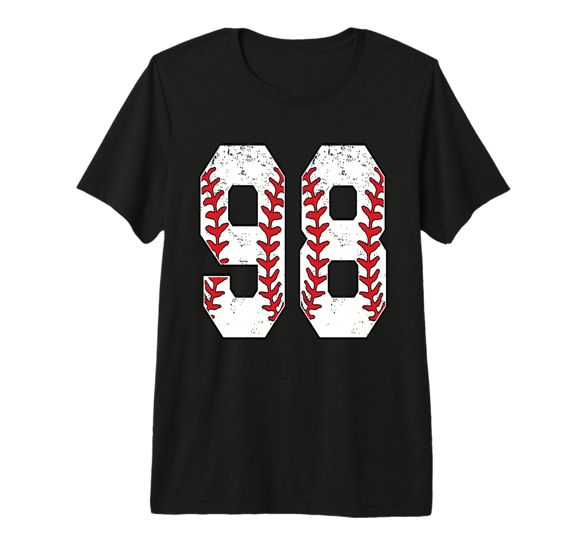 Number 98 Baseball 98 Jersey Number T-Shirt - Novelty Apparel Unisex - T-Shirt, Sweatshirt, Hoodie