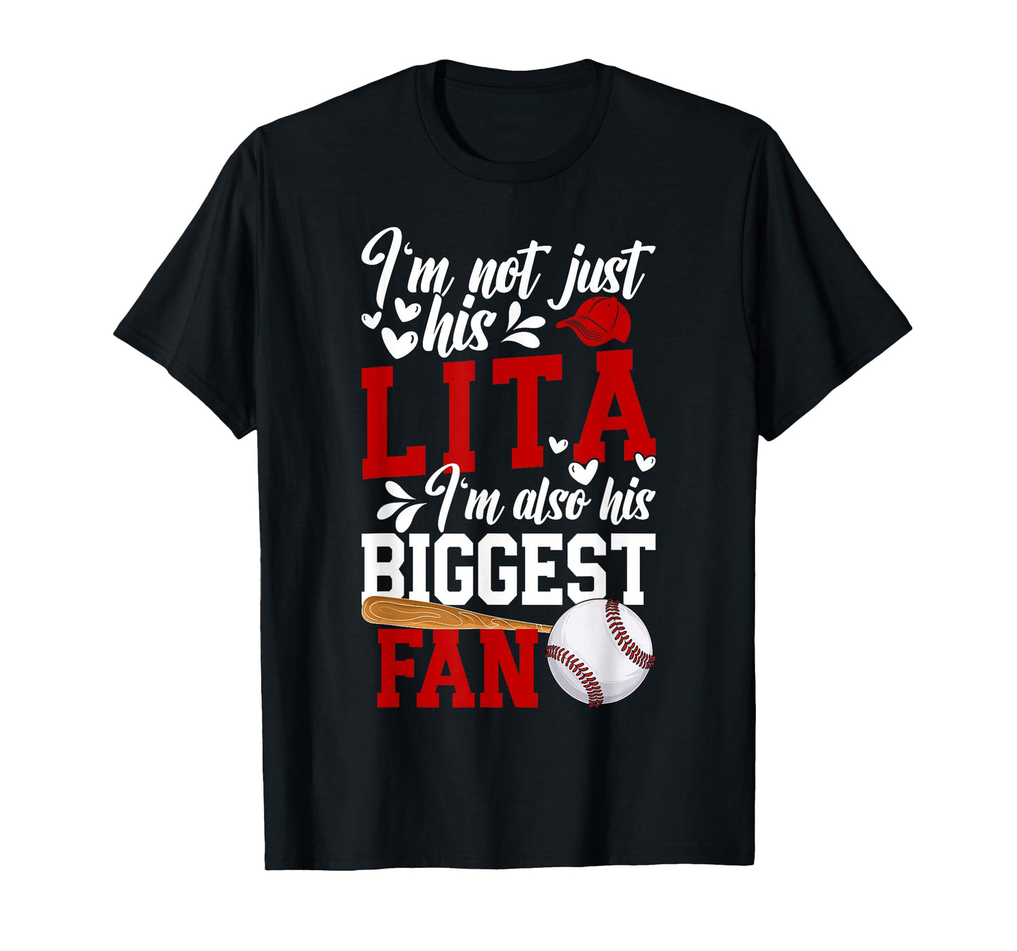 His Biggest Fan Baseball Lita Baseball T-Shirt - Trendy Graphic Unisex - T-Shirt, Sweatshirt, Hoodie