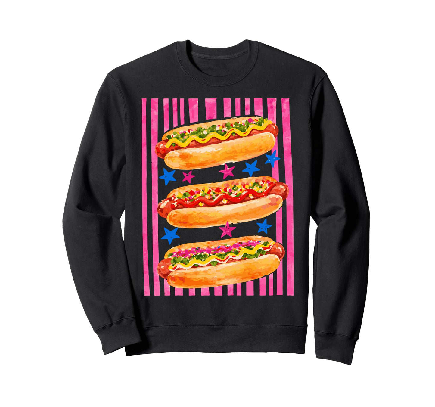Hot Dog Just Here Wieners 4Th July Sweatshirt - Graphic Print Unisex - T-Shirt, Sweatshirt, Hoodie