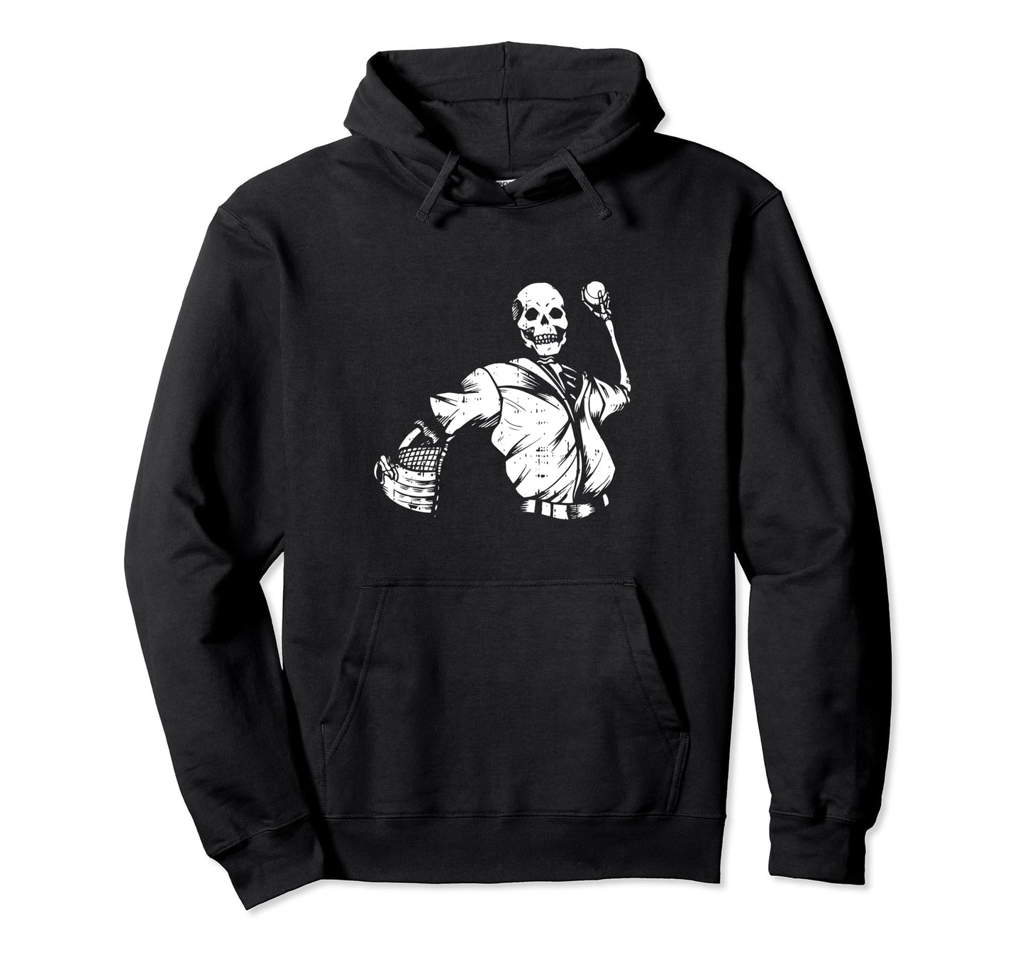 Baseball Skeleton Halloween Costume Hoodie - Graphic Print for Adults - T-Shirt, Sweatshirt, Hoodie