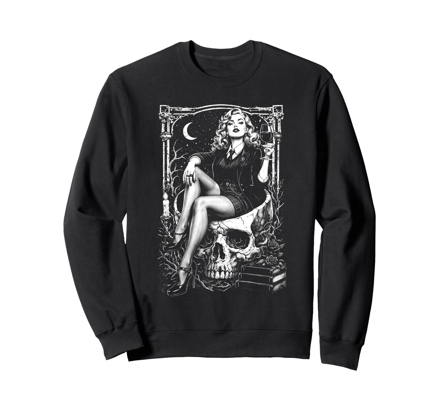 1950S Pinup Punk Alt Grunge Dark Sweatshirt - Unique Graphic Men Women - T-Shirt, Sweatshirt, Hoodie