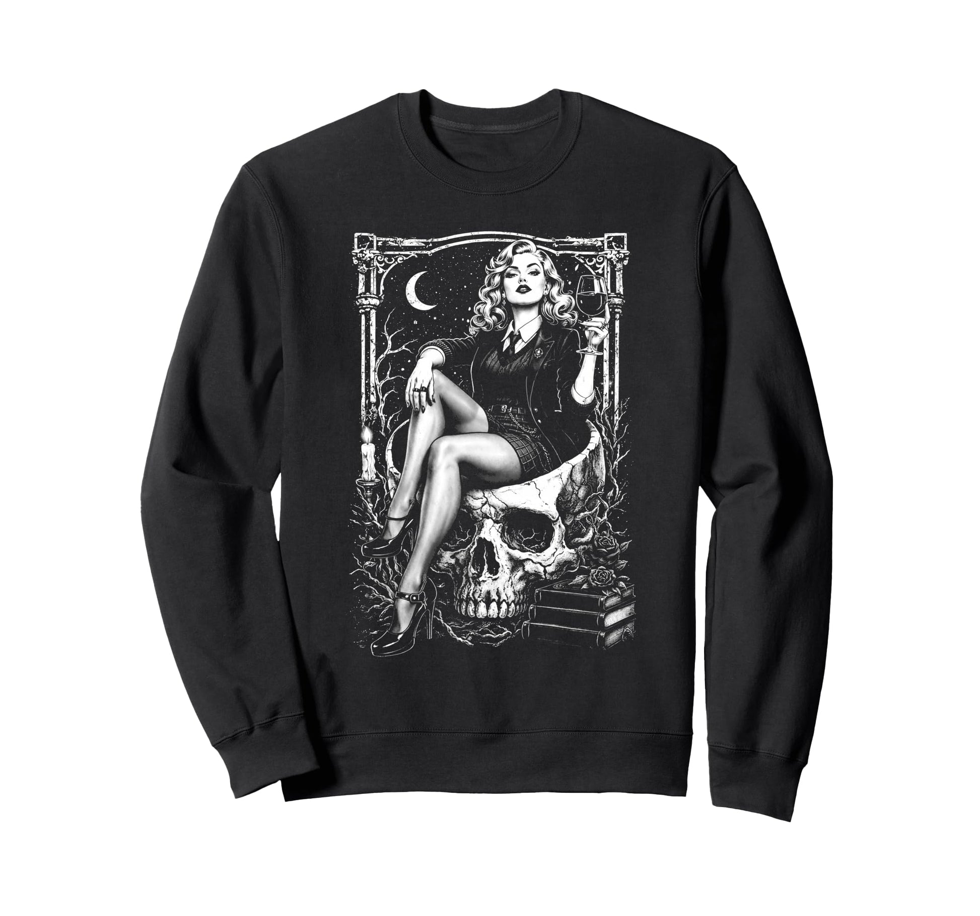 1950S Pinup Punk Alt Grunge Dark Sweatshirt - Unique Graphic Men Women - T-Shirt, Sweatshirt, Hoodie