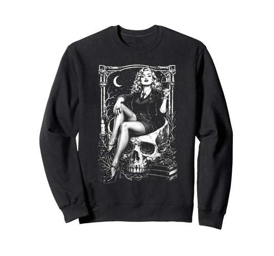 1950S Pinup Punk Alt Grunge Dark Sweatshirt - Unique Graphic Men Women - T-Shirt, Sweatshirt, Hoodie