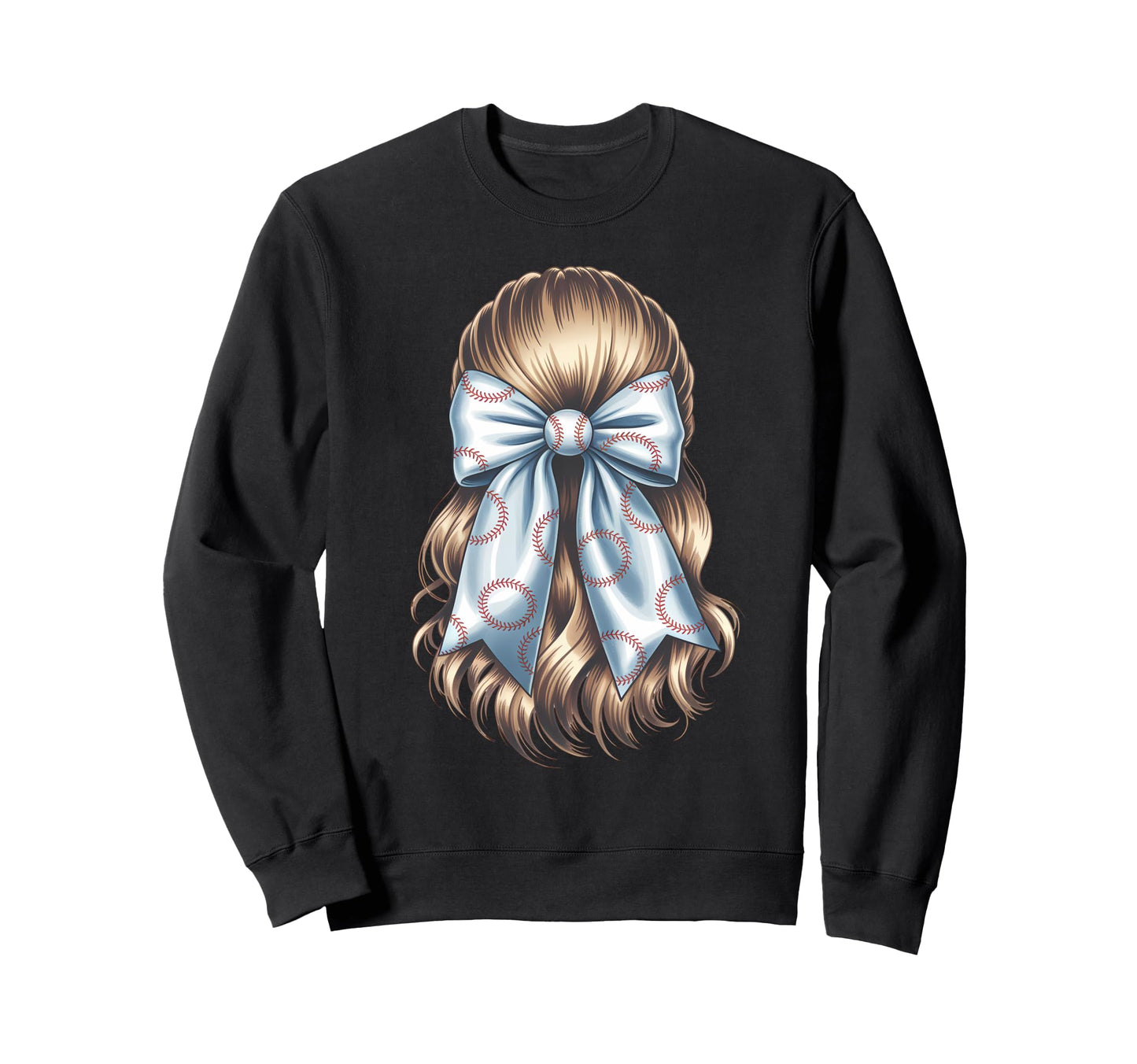 Baseball Coquette Bow Baseball Sweatshirt - Novelty Apparel for Adults - T-Shirt, Sweatshirt, Hoodie