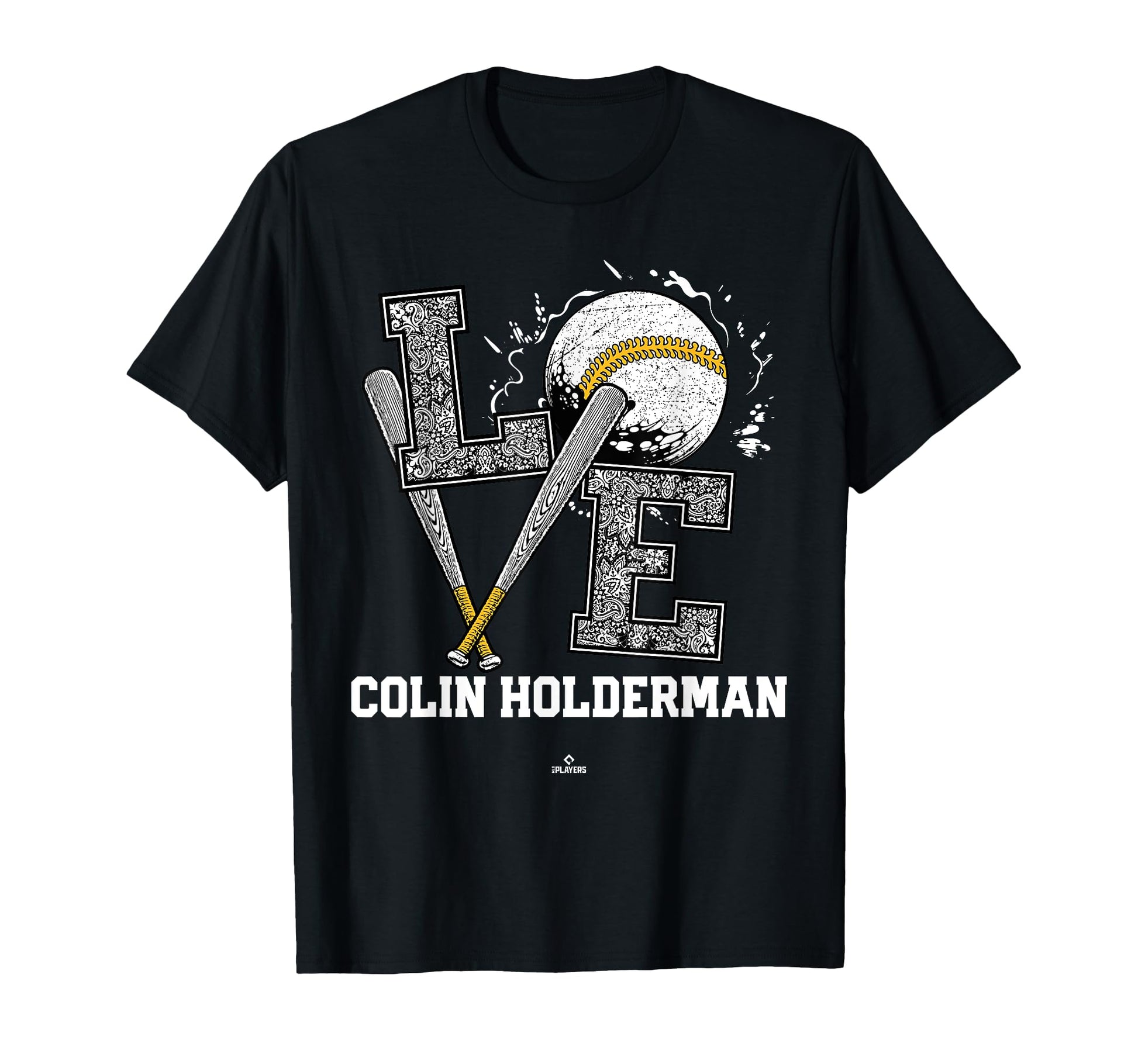 Distressed Baseball Love Colin Holderman T-Shirt - Unique Graphic Unisex - T-Shirt, Sweatshirt, Hoodie