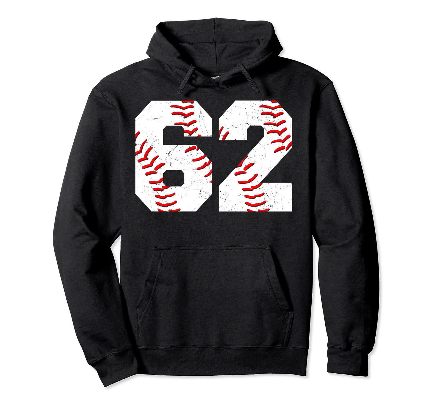 62 Birthday Baseball Theme Bday Party Hoodie - Fun Novelty Design Unisex - T-Shirt, Sweatshirt, Hoodie