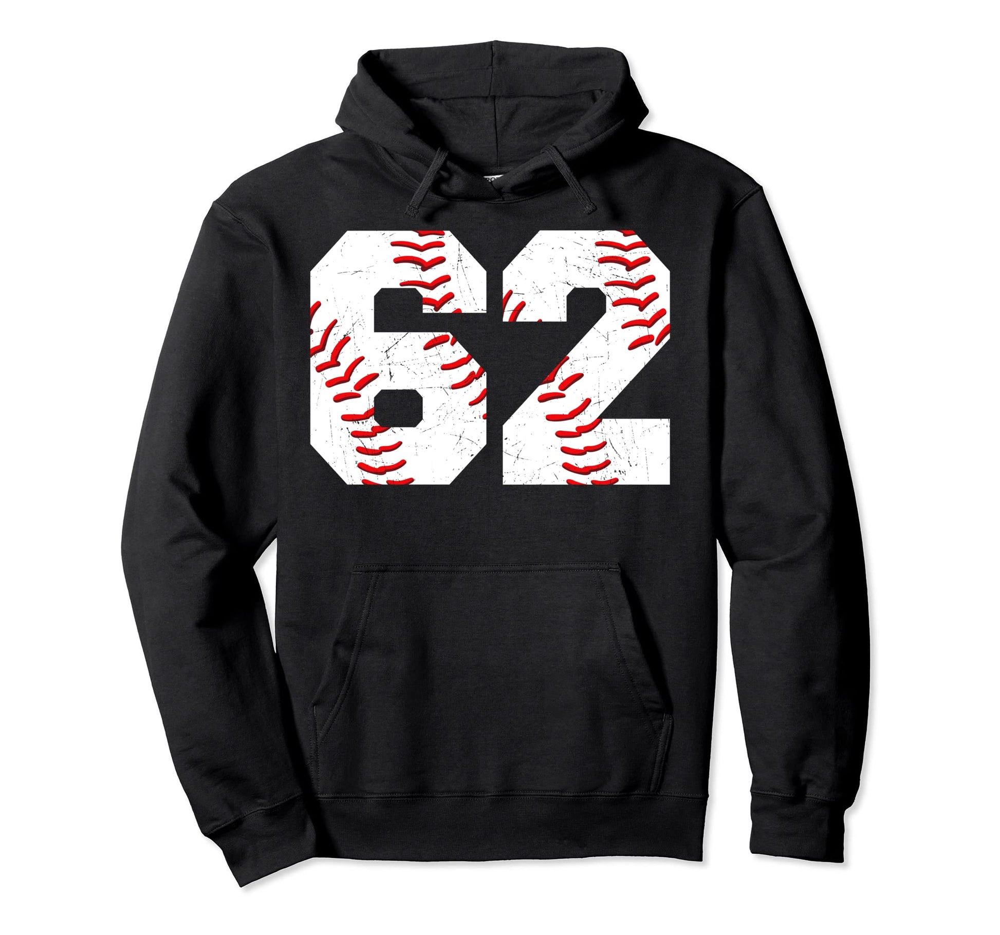 62 Birthday Baseball Theme Bday Party Hoodie - Fun Novelty Design Unisex - T-Shirt, Sweatshirt, Hoodie