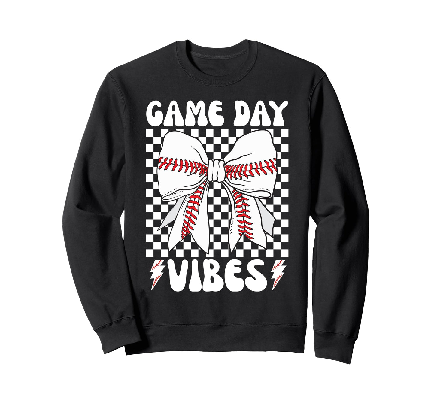 Game Day Vibes Coquette Bow Sweatshirt - Custom Art Print for Adults - T-Shirt, Sweatshirt, Hoodie