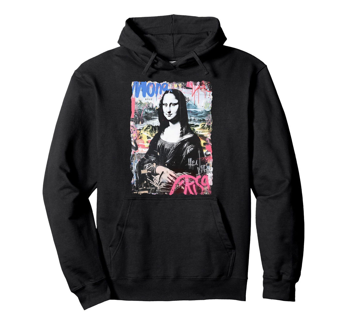 Mona Lisa Aesthetic Y2K Streetwear Hoodie - Novelty Apparel for Adults - T-Shirt, Sweatshirt, Hoodie