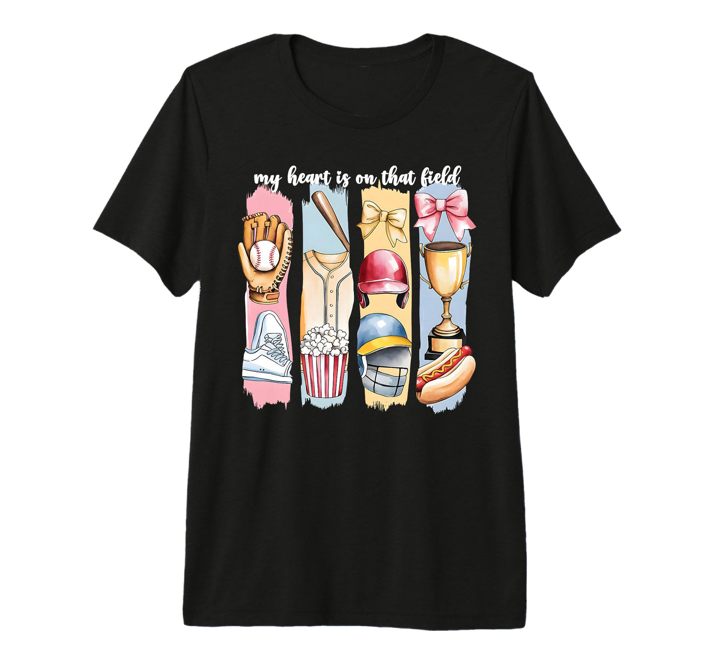 My Heart Is That Field Brushstroke T-Shirt - Fun Novelty Design for Adults - T-Shirt, Sweatshirt, Hoodie