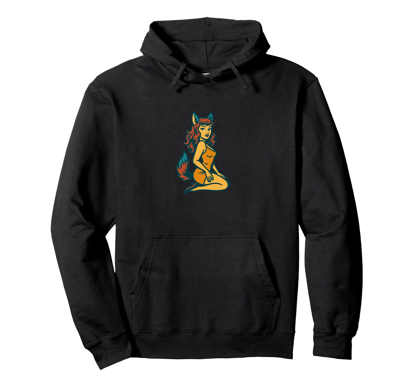 Fox Pinup Halloween Cosplay Anime Hoodie - Streetwear Style Unisex - T-Shirt, Sweatshirt, Hoodie